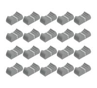 sourcing map Straight Slide Potentiometer Flat Push Knob Plastic Flat Push Knobs for Potentiometer,Guitar, Console, Volume,Bass Insert Shaft 4x1mm/0.16x0.04 Inch Gray White Pack of 20