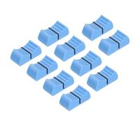 sourcing map Straight Slide Potentiometer Flat Push Knob Plastic Flat Push Knobs for Potentiometer,Guitar, Console, Volume,Bass Insert Shaft 4x1mm/0.16x0.04 Inch Blue Black Pack of 10