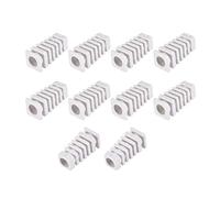 sourcing map Strain Relief Boots 27mm PVC Cord Protector Cover Sleeve for 2 AWG Electrical Cables White 10Pcs