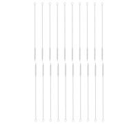 sourcing map Straw Cleaner Brush Set, 10 Inch Length 304 Stainless Steel and Nylon Bristles for Water Bottle Silicone Straw Sippy Cup Pipes, White (10mm OD, 20-Piece-Set)