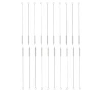 sourcing map Straw Cleaner Brush Set, 10 Inch Length 304 Stainless Steel and Nylon Bristles for Water Bottle Silicone Straw Sippy Cup Pipes, White (12mm OD, 20-Piece-Set)