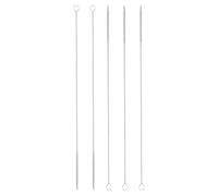 sourcing map Straw Cleaner Brush Set, 12 Inch Length 304 Stainless Steel and Nylon Bristles for Water Bottle Silicone Straw Sippy Cup Pipes, White (5mm OD, 5-Piece-Set)