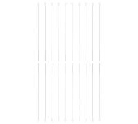 sourcing map Straw Cleaner Brush Set, 12 Inch Length 304 Stainless Steel and Nylon Bristles for Water Bottle Silicone Straw Sippy Cup Pipes, White (4mm OD, 20-Piece-Set)