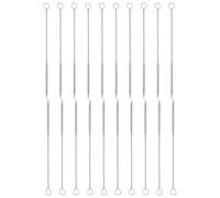 sourcing map Straw Cleaner Brush Set, 6 Inch Length 304 Stainless Steel and Nylon Bristles for Water Bottle Silicone Straw Sippy Cup Pipes, White (6mm OD, 20-Piece-Set)