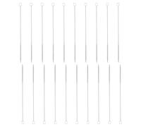 sourcing map Straw Cleaner Brush Set, 8 Inch Length 304 Stainless Steel and Nylon Bristles for Water Bottle Silicone Straw Sippy Cup Pipes, White (5mm OD, 20-Piece-Set)