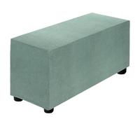 sourcing map Stretch Ottoman Cover Rectangular Oversized Square Ottoman Slipcover with Elastic for Foot Stool Living Room Bedroom Fit Length 83-101cm / 33"-40", Medium, Bean Green