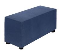 sourcing map Stretch Ottoman Cover Rectangular Oversized Square Ottoman Slipcover with Elastic for Foot Stool Living Room Bedroom Fit Length 83-101cm / 33"-40", Medium, Navy