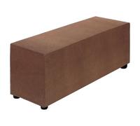 sourcing map Stretch Ottoman Cover Rectangular Oversized Square Ottoman Slipcover with Elastic for Foot Stool Living Room Bedroom Fit Length 101-127cm / 40"-50", Large, Light Curry
