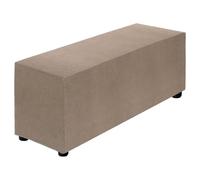 sourcing map Stretch Ottoman Cover Rectangular Oversized Square Ottoman Slipcover with Elastic for Foot Stool Living Room Bedroom Fit Length 101-127cm / 40"-50", Large, Khaki