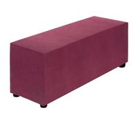 sourcing map Stretch Ottoman Cover Rectangular Oversized Square Ottoman Slipcover with Elastic for Foot Stool Living Room Bedroom Fit Length 101-127cm / 40"-50", Large, Burgundy
