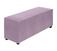 sourcing map Stretch Ottoman Cover Rectangular Oversized Square Ottoman Slipcover with Elastic for Foot Stool Living Room Bedroom Fit Length 101-127cm / 40"-50", Large, Light Purple