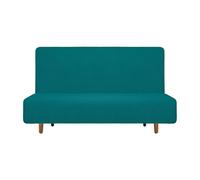 sourcing map Stretch Sofa Bed Cover, Polyester Couch Slipcover Sofa Protector Covers without Armrests for Living Room Fit Length 120-150cm/47-59", Dark Green