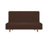 sourcing map Stretch Sofa Bed Cover, Polyester Couch Slipcover Sofa Protector Covers without Armrests for Living Room Fit Length 120-150cm/47-59", Deep Coffee