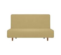 sourcing map Stretch Sofa Bed Cover, Polyester Couch Slipcover Sofa Protector Covers without Armrests for Living Room Fit Length 155-185cm/61-73", Beige