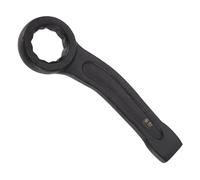 sourcing map Striking Wrench 30mm 45# Steel Spraying 6-Point Flat Strike Wrench Slogging Ring Spanner Bend Handle Box End Striking Tool for Automotive Repair Furniture Assembly, Black