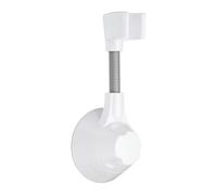 sourcing map Suction Cup Shower Head Holder, 360°Adjustable Handheld Shower Head Holder Removable Wall Mounted Round Bracket No Drill for Bathroom Hotel Apartment, White