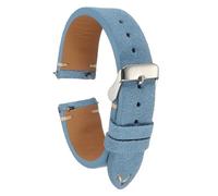 sourcing map Suede Leather Strap Watch Bands Quick Release 16mm Vintage Watch Straps Classic Watchband for Men Women Replacement, Blue
