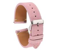 sourcing map Suede Leather Strap Watch Bands Quick Release 18mm Vintage Watch Straps Classic Watchband for Men Women Replacement, Pink