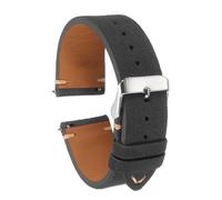 sourcing map Suede Leather Strap Watch Bands Quick Release 18mm Vintage Watch Straps Classic Watchband for Men Women Replacement, Black