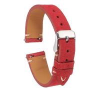 sourcing map Suede Leather Strap Watch Bands Quick Release 18mm Vintage Watch Straps Classic Watchband for Men Women Replacement, Red