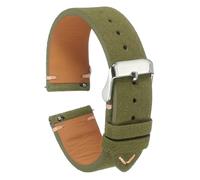 sourcing map Suede Leather Strap Watch Bands Quick Release 22mm Vintage Watch Straps Classic Watchband for Men Women Replacement, Green