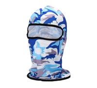 sourcing map Summer Balaclava Face Mask, Polyester Sun Protection Hood Face Cover Cooling Full Head Mask for Men Women Fishing Motorcycle Cycling, Camo Light Blue