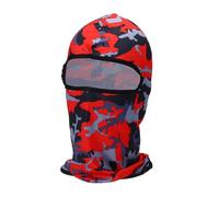 sourcing map Summer Balaclava Face Mask, Polyester Sun Protection Hood Face Cover Cooling Full Head Mask for Men Women Fishing Motorcycle Cycling, Camo Red