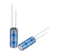 sourcing map Super Capacitor, 3.8V 40F L20mmxD8mm Electrochemical Capacitance, Aluminum Electrolytic Capacitors for On-Board Backup Energy Storage, Pack of 2