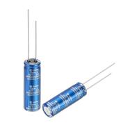 sourcing map Super Capacitor, 3.8V 50F L25mmxD8mm Electrochemical Capacitance, Aluminum Electrolytic Capacitors for On-Board Backup Energy Storage, Pack of 2