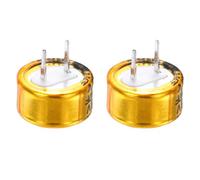 sourcing map Super Capacitor, 5.5V 0.047F C-Type Button Capacitor, High Energy Low Resistance High Consistency for Electronics Toys AC Motor Smart Display Screen (Golden, Pack of 2)