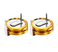 sourcing map Super Capacitor, 5.5V 0.047F H-Type Button Capacitor, High Energy Low Resistance High Consistency for Electronics Toys AC Motor Smart Display Screen (Golden, Pack of 2)