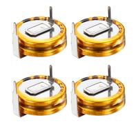 sourcing map Super Capacitor, 5.5V 0.047F H-Type Button Capacitor, High Energy Low Resistance High Consistency for Electronics Toys AC Motor Smart Display Screen (Golden, Pack of 4)