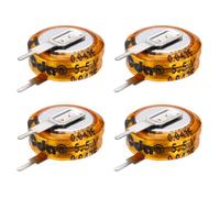 sourcing map Super Capacitor, 5.5V 0.047F V-Type Button Capacitor, High Energy Low Resistance High Consistency for Electronics Toys AC Motor Smart Display Screen (Golden, Pack of 4)