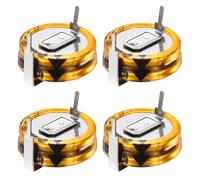 sourcing map Super Capacitor, 5.5V 0.1F H-Type Button Capacitor, High Energy Low Resistance High Consistency for Electronics Toys AC Motor Smart Display Screen (Golden, Pack of 4)
