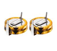 sourcing map Super Capacitor, 5.5V 0.1F H-Type Button Capacitor, High Energy Low Resistance High Consistency for Electronics Toys AC Motor Smart Display Screen (Golden, Pack of 2)