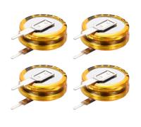 sourcing map Super Capacitor, 5.5V 0.1F V-Type Button Capacitor, High Energy Low Resistance High Consistency for Electronics Toys AC Motor Smart Display Screen (Golden, Pack of 4)