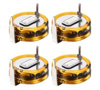 sourcing map Super Capacitor, 5.5V 0.22F H-Type Button Capacitor, High Energy Low Resistance High Consistency for Electronics Toys AC Motor Smart Display Screen (Golden, Pack of 4)