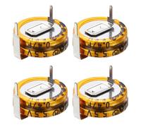 sourcing map Super Capacitor, 5.5V 0.47F H-Type Button Capacitor, High Energy Low Resistance High Consistency for Electronics Toys AC Motor Smart Display Screen (Golden, Pack of 4)
