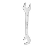 sourcing map Super-Thin Open End Wrench 10mm Metric Double Open-End Wrench 30Cr13 Stainless Steel Quenching Polish Spanner with 15°and 75° Angled Open End for Auto Repairs Home Projects