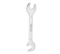 sourcing map Super-Thin Open End Wrench 11mm Metric Double Open-End Wrench 30Cr13 Stainless Steel Quenching Polish Spanner with 15°and 75° Angled Open End for Auto Repairs Home Projects
