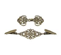sourcing map Sweater Clips Retro Cardigan Collar Clips Shirt Clips Dresses Clip Shawl Clip for Women 2 Style(Bronze)