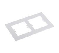 sourcing map Switch Surround Plate Wall Panel Decoration Dual Gang Acrylic White 197mm x 110mm for Home Office