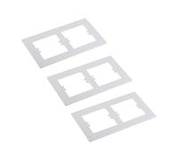 sourcing map Switch Surround Plate Wall Panel Decoration Dual Gang Acrylic White 197mm x 110mm for Home Office Pack of 3