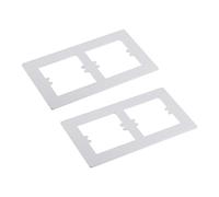 sourcing map Switch Surround Plate Wall Panel Decoration Dual Gang Acrylic White 197mm x 110mm for Home Office Pack of 2