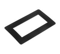 sourcing map Switch Surround Plate Wall Panel Decoration Dual Gang Aluminum Plastic Black 216mm x 130mm for Home Office