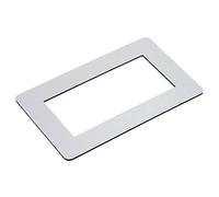 sourcing map Switch Surround Plate Wall Panel Decoration Dual Gang Aluminum Plastic Silver Tone 216mm x 130mm for Home Office