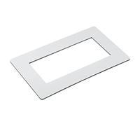 sourcing map Switch Surround Plate Wall Panel Decoration Dual Gang Aluminum Plastic White 216mm x 130mm for Home Office