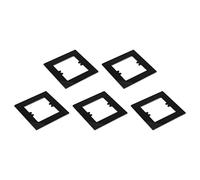 sourcing map Switch Surround Plate Wall Panel Decoration Single Gang Acrylic Black 110mm x 110mm for Home Office Pack of 5