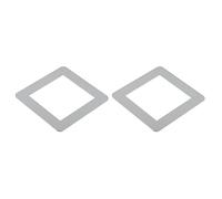 sourcing map Switch Surround Plate Wall Panel Decoration Single Gang Acrylic Grey 126mm x 126mm for Home Office Pack of 2