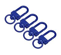sourcing map Swivel Clasps Snap Hook, 33x13mm Colorful Lobster Claw Clasp for Keys Organization, DIY Crafting, Sapphire Blue, 4Pcs
